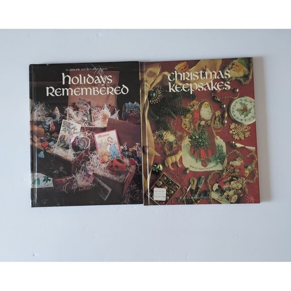 Leisure Arts Holidays Remembered Cross Stitch Books - 1990 & 1993 - #2 & #5 - Picture 1 of 2